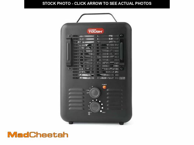 Lot 74-12686623 - Hyper Tough 1500W Electric Utility Fan- Forced Space Heater, Indoor, Black, DQ2211 - UNUSED