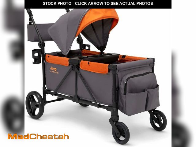 Lot 74-13581748 - Jeep Sport All-Terrain Stroller Wagon by Delta Children - Includes Canopy, Parent Organizer, Adjusta...