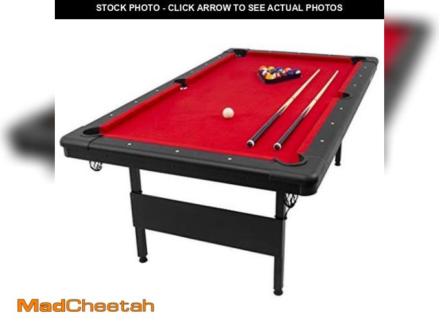 Lot 74-12394505 - GoSports 7' Billiards Table - Portable Pool Table - Includes Full Set of Balls, 2 Cue Sticks, Chalk,...