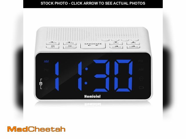 Lot 74-14476728 - Homicial Digital Alarm Clock Radio with AM/FM Radio, Multi-Colors 1.4Ã¢â¬Â LED Digits, Preset, Sle...
