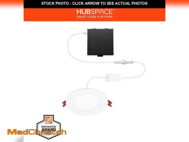 Lot 74-12745577 - Commercial Electric 6 in. LED Round Smart RBG+ Tuneable White Canless Recessed Light for Kitchen Bat...