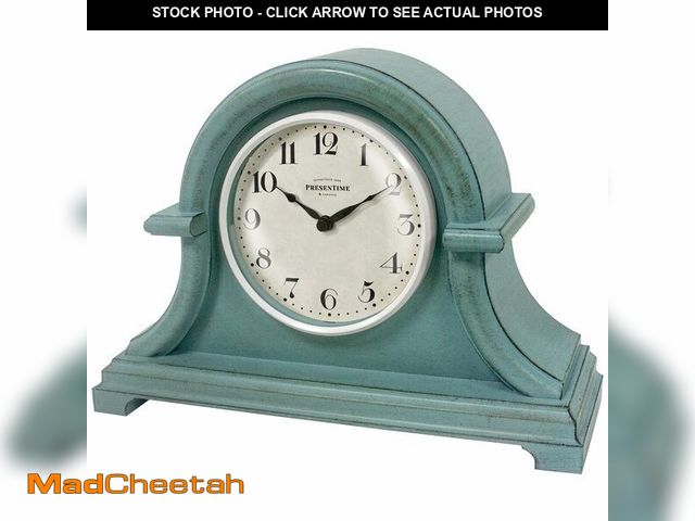 Lot 74-13573537 - Presentime &amp; Co. Mantel Clock Vintage Farmhouse Series, Napoleon Desk &amp; Shelf Clock, 13 x 10...
