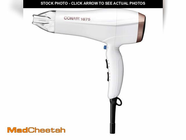 Lot 74-12859794 - (MISSING ACCESSORIES) Conair Double Ceramic Technology Hair Dryer, Includes Concentrator - UNUSED