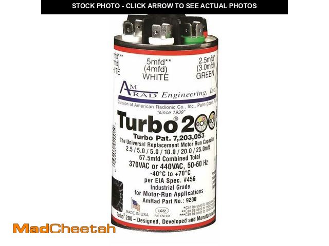 Lot 74-14214560 - Turbo 200 Motor Run Capacitor - UNUSED