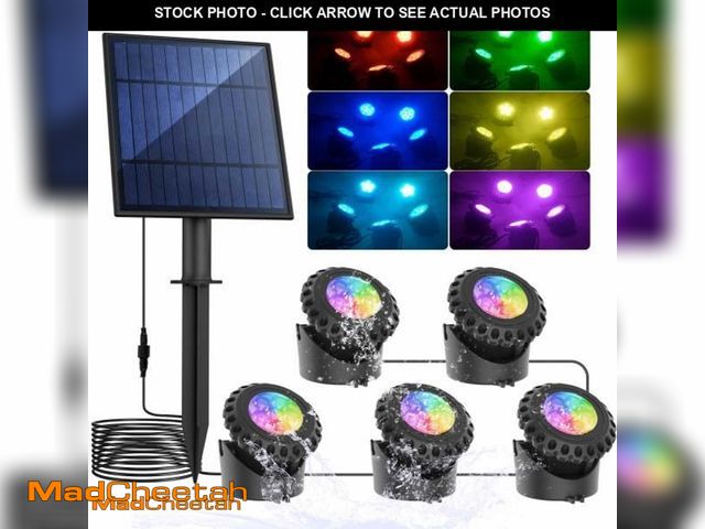 Lot 74-11985224 - T-SUN Solar Pond Light LED Underwater Pond Light Solar Fountain Lights IP68 Waterproof Pond Lights f...