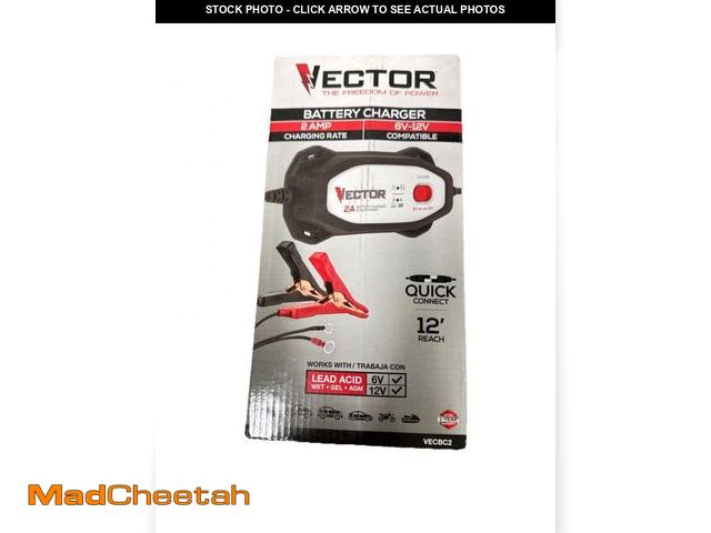 Lot 74-12484403 - Vector Battery Charger/Maintainer 2 Amp VECBC2 - UNUSED