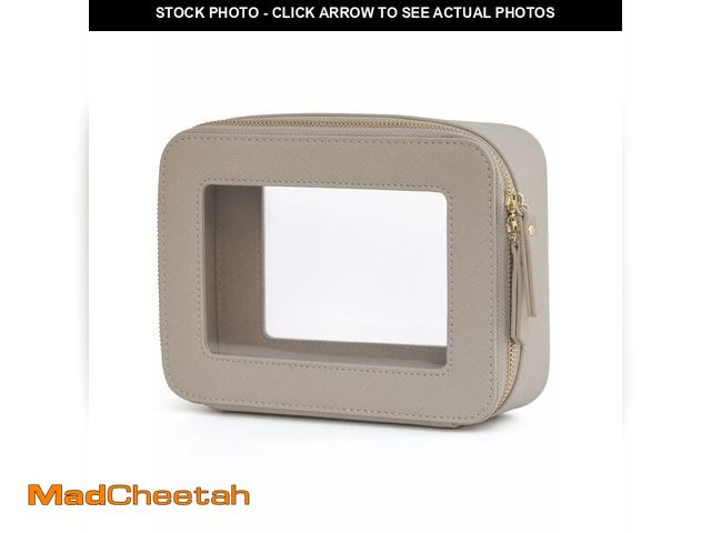Lot 74-14212550 - Popvibe Clear Makeup Bag Travel Cosmetic Case Transparent Toiletry Bag with Zipper, Portable Make Up...
