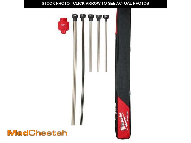 Lot 74-13784903 - (MISSING 1 ATTACHMENT) Milwaukee AIR-TIP 1-1/4 in. - 2-1/2 in. Long Reach Flexible Hose Set Wet/Dry ...