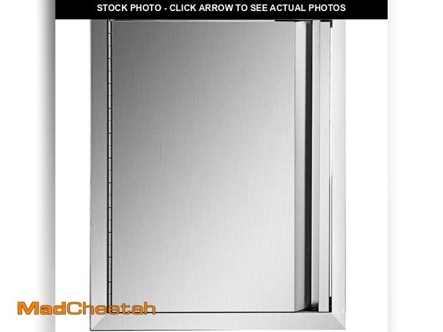 Lot 74-14468670 - VEVOR 17 in. W x 24 in. H Single BBQ Stainless Steel Access Door with Recessed Handle Outdoor Kitche...
