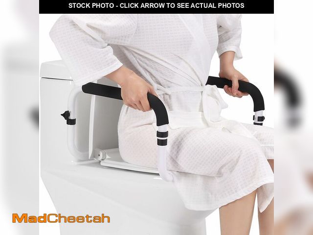 Lot 74-13630925 - Toilet Safety Rail, Safety Frame for Toilet Seat, Toilet Grab Bar with Adjustable Width for Seniors ...