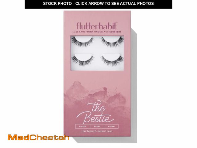 Lot 74-14208697 - FlutterHabit The Bestie prepTECH Classic 6 Pair Underlash Extensions, 6Ã¢â¬â14mm Tapered Lash Clu...