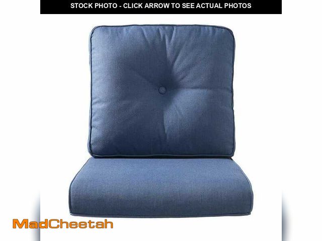 Lot 74-12770122 - Pocassy 22 in. x 24 in. 2-Piece CushionGuard Outdoor Lounge Chair Deep Seat Replacement Cushion Set ...