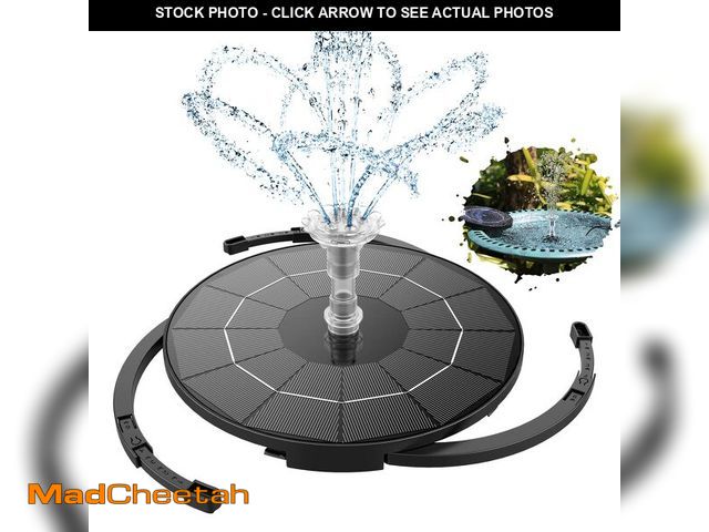 Lot 74-14330850 - AISITIN 3.5W Solar Fountain Pump for Water Feature Outdoor DIY Solar Bird Bath Fountain with Multipl...