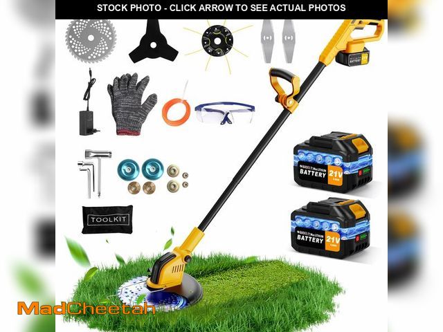 Lot 74-12449359 - 12 Inch Electric Weed Wacker, Lightweight Electric Weed Eater,800W Brushless Motor, 6000mAH, 2 Batte...
