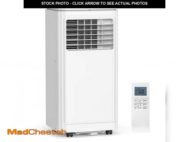 Lot 74-13662566 - COWSAR 8,000 BTU (5,000 BTU DOE) 115-Volt Quiet 55 dB Portable Air Conditioner w/Dehumidifier and Re...