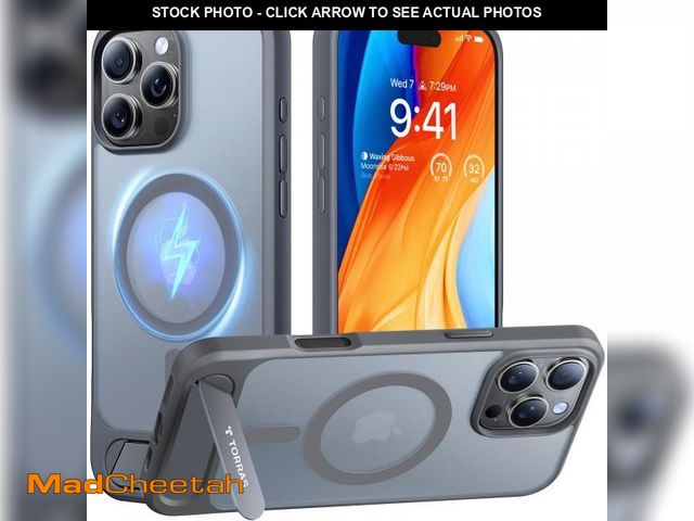 Lot 74-12314250 - TORRAS for iPhone 16 Pro Max Case Translucent Natural Titanium Gray | Strong Magnetic &amp; Seamless...