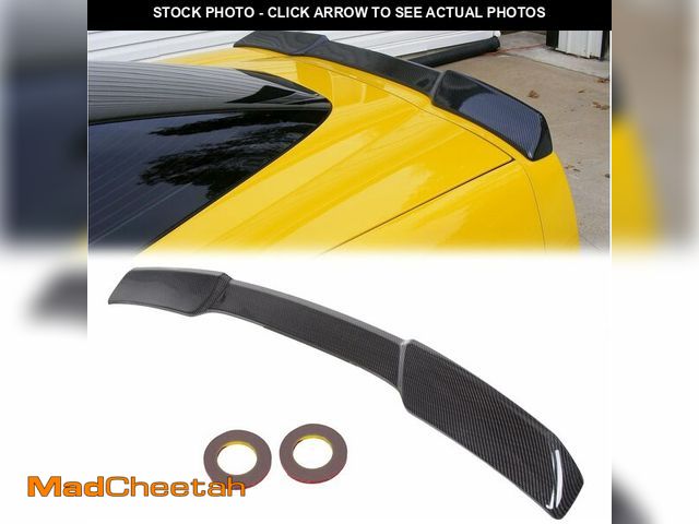 Lot 74-13733697 - ECOTRIC Rear Trunk Lid Wing Spoiler Compatible with 2005-2013 Chevy Chevrolet Corvette C6 ZR1 Carbon...