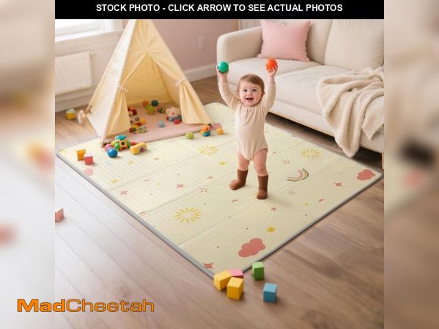 Lot 74-12399740 - Extra Large Foldable Play Mat, Reversible Baby Play Mat with Edge Reinforcement, Non-Toxic &amp; Wat...