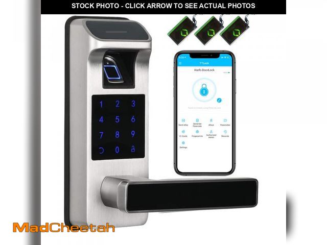 Lot 74-11978853 - Harfo Smart Door Lock, Heavy Duty 5 in 1 Keyless Entry Door Lock, Full App Control Digital Keypad Lo...