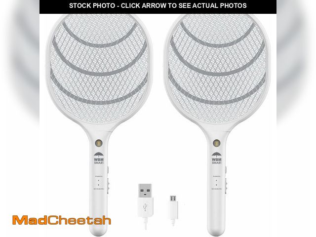 Lot 74-13041043 - WBM Smart Bug Zapper, Electric Fly Swatter Rechargeable Racket, Mosquito Repellent 3,000 Volt, USB C...