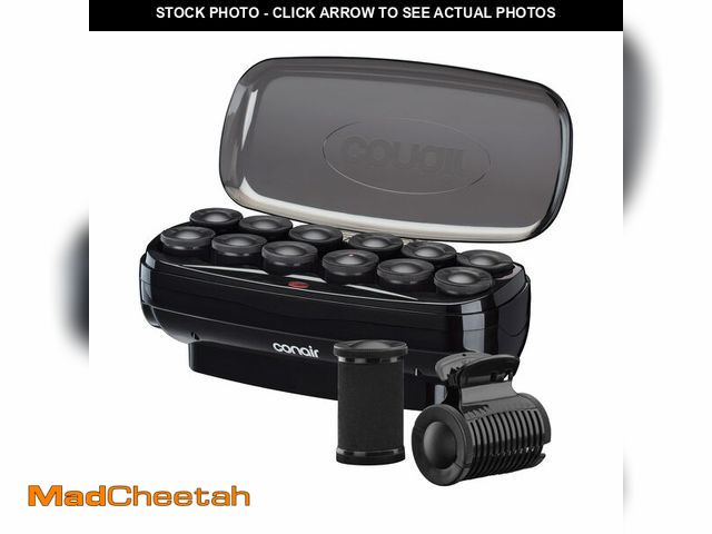 Lot 74-14058184 - Conair Hot Rollers for Long, Medium &amp; Short Hair, 12 Jumbo 1 ÃÂ½" Heated Hair Rollers with Clip...