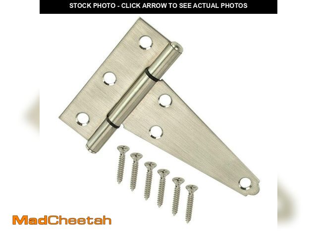 Lot 74-12853513 - Everbilt 4 in. Stainless Steel Heavy-Duty Gate Tee Hinge - UNUSED