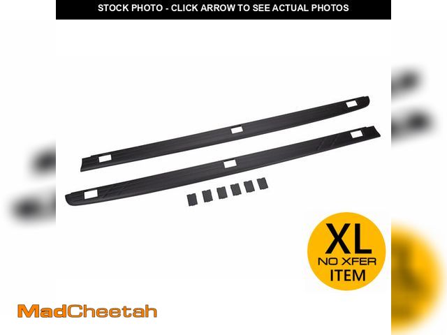 Lot 74-12689595 - (MISSING CLIPS) GM Accessories 17802472 Long Box Side Rail Protectors in Black (Pack of 2) - UNUSED