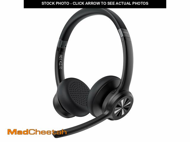 Lot 74-12608076 - TECKNET Wireless Headset, Bluetooth Headset with AI Noise Cancelling Microphone - Rechargeable Bluet...