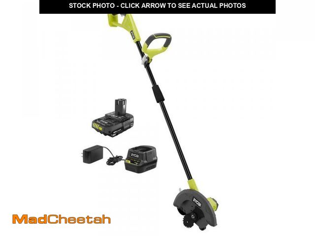 Lot 74-12463131 - RYOBI ONE+ 18V 9 in. Cordless Battery Edger with 2.0 Ah Battery and Charger - UNUSED