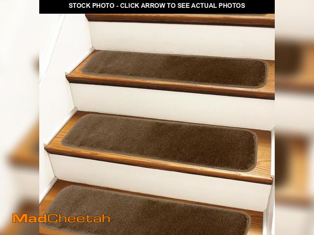 Lot 74-12510028 - Comfy Collection Stair Tread Treads Indoor Skid Slip Resistant Carpet Stair Tread Treads Machine Was...