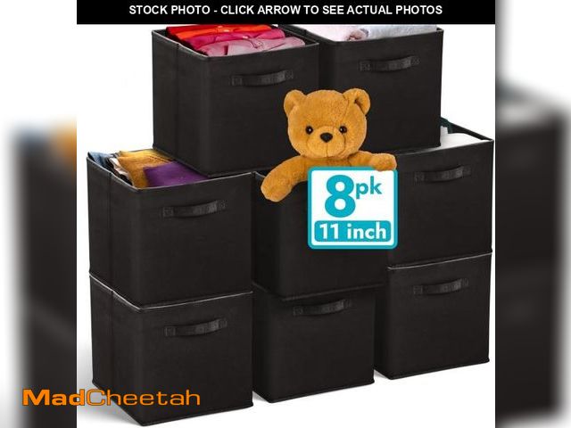 Lot 74-12331070 - Reli. 11 Inch Cube Storage Bins (8 Pack) | Cube Organizer Bins | 11x11 Fabric Storage Boxes | Collap...