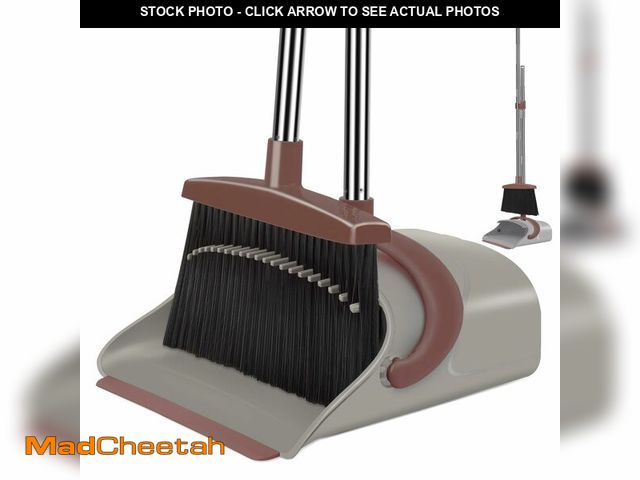 Lot 74-14148893 - Ivandar Broom with Dustpan Combo Set, 50.6 inch Long Handle, Upright Standing Broom and Dustpan Set ...