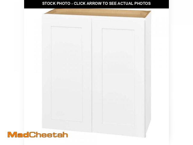 Lot 74-12412474 - Hampton Bay Avondale 27 in. W x 12 in. D x 30 in. H Ready to Assemble Plywood Shaker Wall Kitchen Ca...