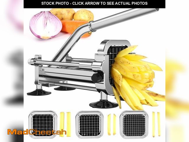 Lot 74-13958387 - Befano French Fry Cutter, Stainless Steel Potato Cutter with 1/2 Inch, 3/8 Inch and 1/4 Inch Blades ...