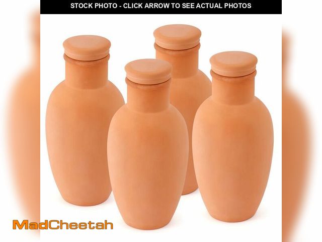 Lot 74-14293841 - 4pcs Ollas 3.1Ãâ3.1Ãâ6inch Terracotta Watering Pots Terracotta Self Watering Planter Insert Se...