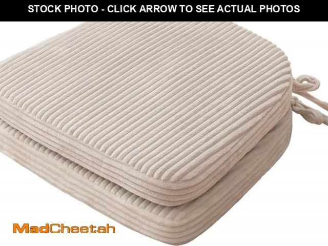 Lot 74-12327279 - HIGOGOGO D-Shaped Chair Pads Cushions for Dinner Chairs, 17 x 16 Inch Supportive Cushion with Ties, ...