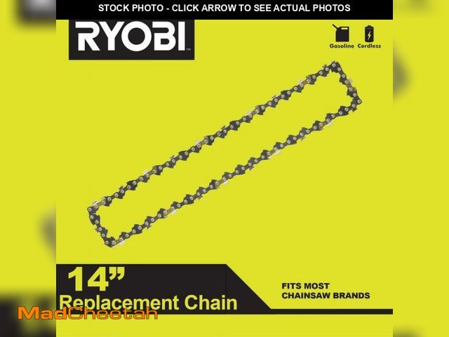 Lot 74-12412394 - RYOBI 14 in. 0.050-Gauge Replacement Full Complement Standard Chainsaw Chain, 52 Links (Single-Pack)...