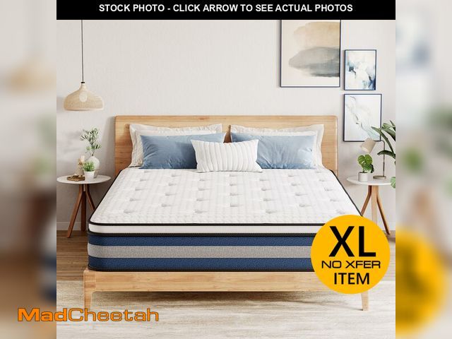 Lot 74-12689561 - VIZIM Queen Mattress, 12 Inch Hybrid Mattress with Individual Pocket Springs &amp; Comfort Memory Fo...