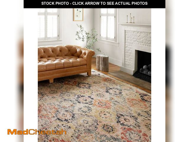 Lot 74-12664461 - Loloi Jocelyn Collection JOC-07 Khaki/Multi 4'-0" x 6'-0" .38" Thick Accent Rug - UNUSED