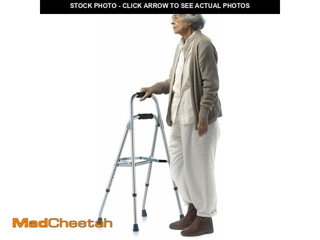 Lot 74-13794361 - VEVOR Folding Hemi Walker, One Arm Folding Walker for Seniors with 6-Level Adjustable Height, Lightw...