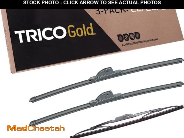 Lot 74-12138088 - TRICO Gold 3-Piece Driver/Passenger/Rear All-Weather Automotive Replacement Windshield Wiper Blade K...