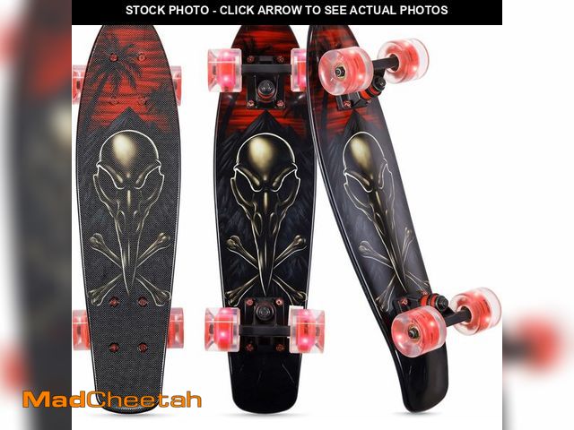 Lot 74-12633392 - Tony Hawk 22" Complete Cruiser Skateboard, 9-ply Maple Deck Skateboard for Cruising, Carving, Tricks...