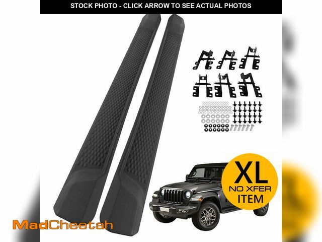 Lot 74-13121894 - 6 inches OE Style Running Boards Side Steps for 2018-2025 Jeep Wrangler 4 Doors JL JLU Unlimited (In...