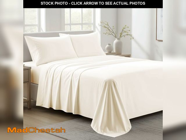 Lot 74-13540267 - Ashton Sheets 100% Organic Cotton Sheets King Size - 4 PC Organic Cotton King Size Percale Weave She...