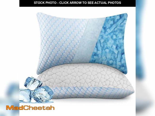 Lot 74-12549492 - Puredown Memory Foam Pillows King Size Set of 2?Temperature Regulating Reversible Summer Cooling Pil...