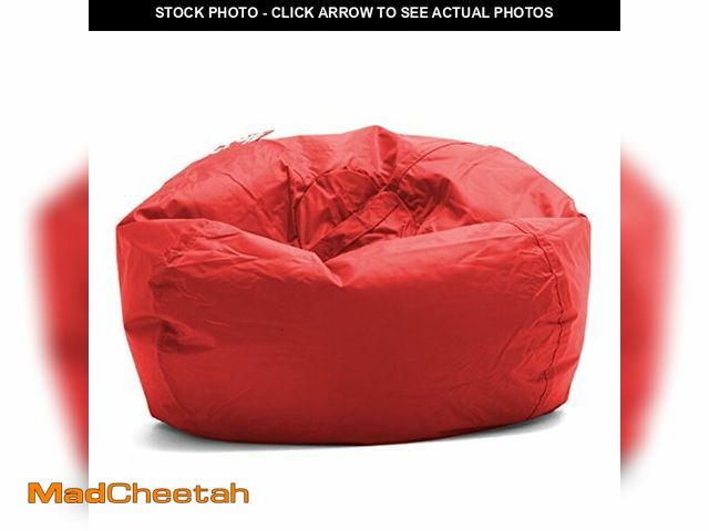 Lot 74-12664888 - Big Joe Classic Bean Bag Chair, Red Smartmax, Durable Polyester Nylon Blend, 2 feet Round - UNUSED
