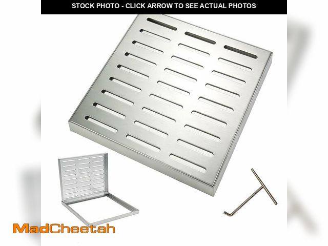 Lot 74-14476540 - Heavy Duty 304 Stainless Steel Square Drain Grate, Anti-Theft Fixed Pedestrian-Only Anti-Clog Trench...