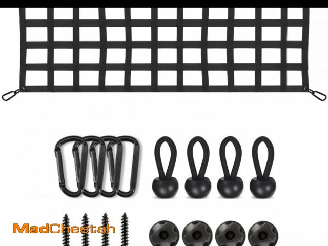 Lot 74-12328802 - Lucky Straps Tailgate Net for Pickup Truck Bed, 60'' x 18'' Heavy Duty Tailgate Cargo Netting for Fu...