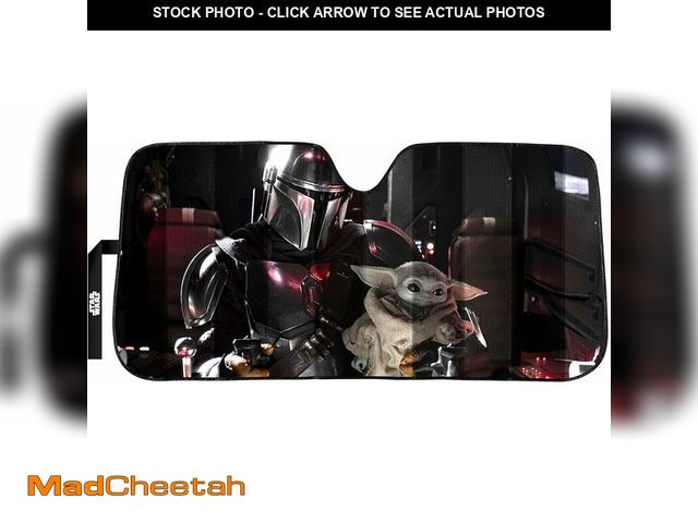 Lot 74-12366263 - Plasticolor 003952R01 Star Wars Mandalorian Baby Yoda The Child Accordion Style Front Windshield Sun...