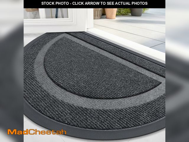 Lot 74-13660423 - OLANLY Half Circle Door Mat Indoor Outdoor Entrance Welcome, Waterproof All-Season, All-Weather Door...
